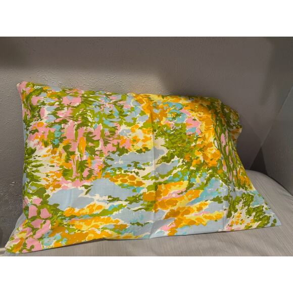 VTG Fieldcrest Perfection Percale Pillowcase Floral 1-Piece No Iron New - Picture 2 of 6